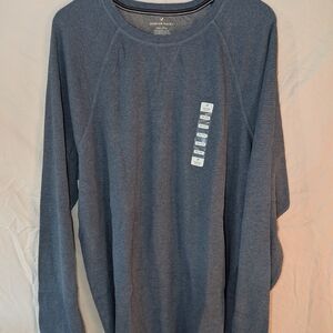 Denver Hayes Men's Heather Blue Long Sleeve Shirt